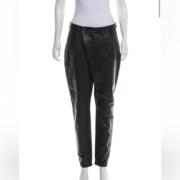 R13 Leather Straight Leg Pants - Picture 1 of 3
